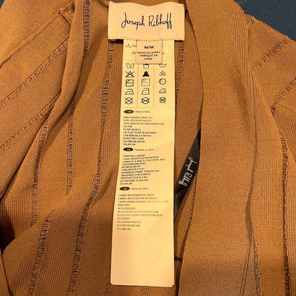 JOSEPH RIBKOFF cardigan in tan 
Luxury medium duster longline tiger eye… - Picture 3 of 6